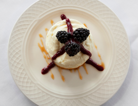 A sweet dish served at Rams Head Inn's exquisite Shelter Island restaurant.